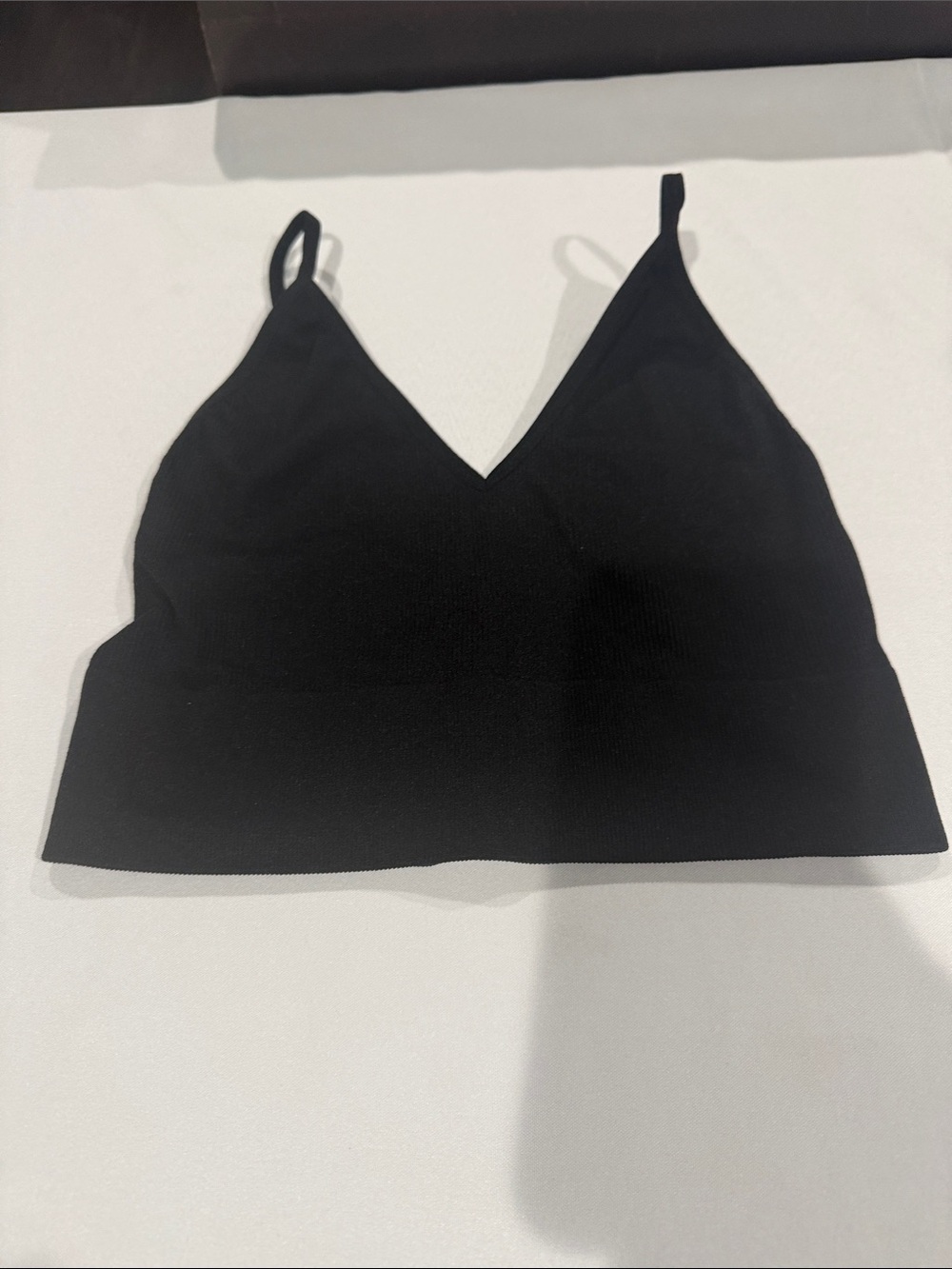 Bozzolo Black V-Neck Seamless Camisole Bralette